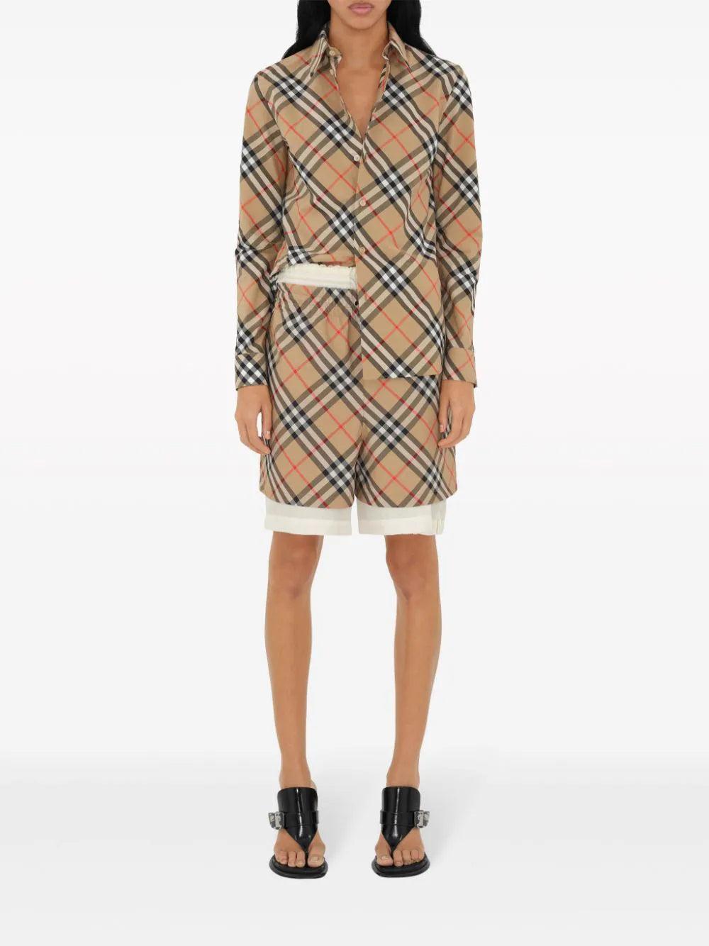 Burberry Slim Fit Shirt In Check Cotton