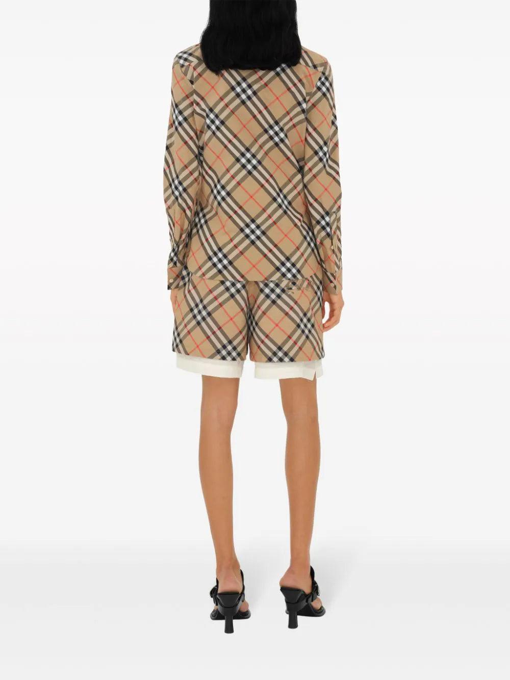 Burberry Slim Fit Shirt In Check Cotton