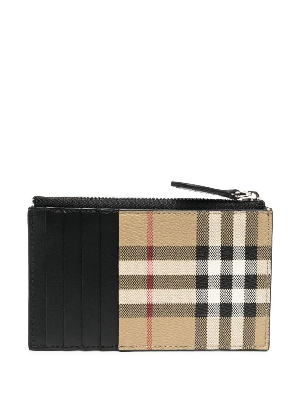 Burberry Vintage Check Zip Card Case