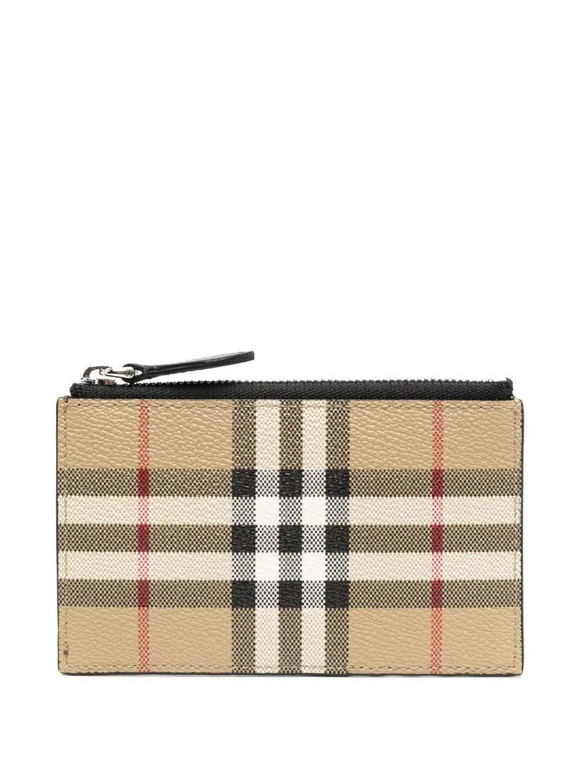 Burberry Vintage check zip card case