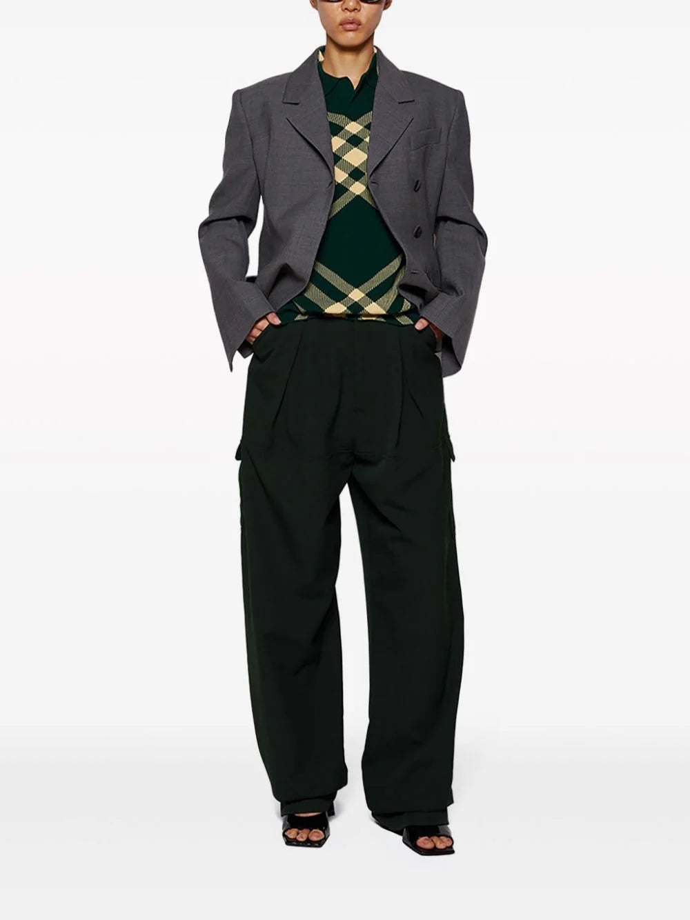 Burberry Wool Polo Shirt With Check