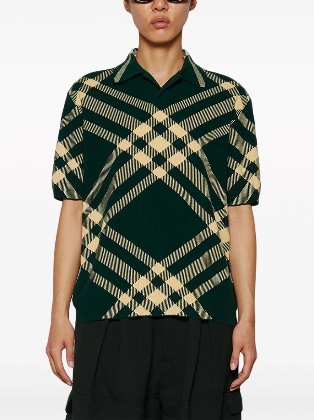 Burberry Wool Polo Shirt With Check