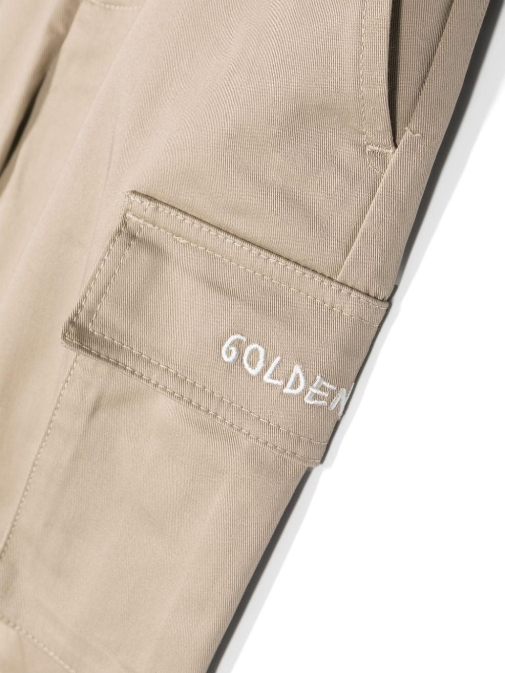 Golden Goose Kids Cargo Trousers With Embroidered Logo