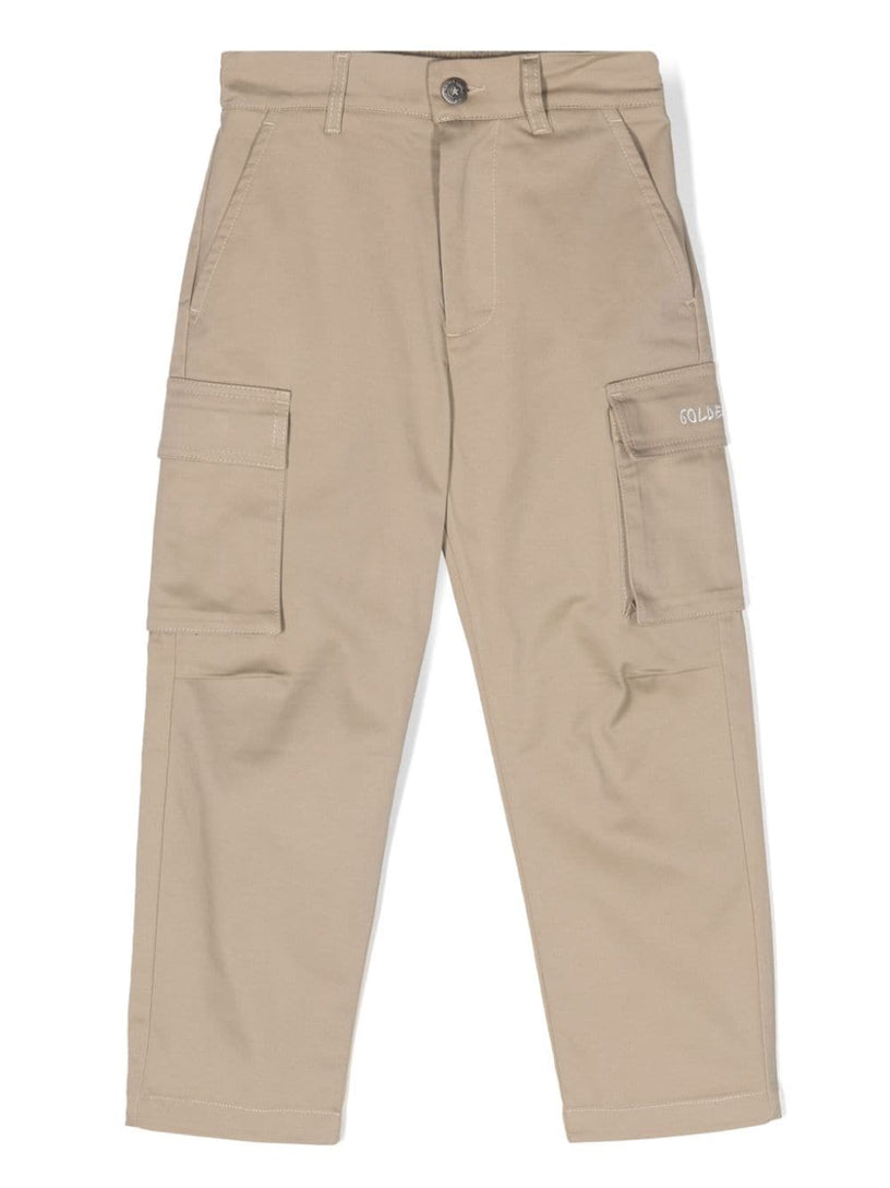 Golden Goose Kids Cargo trousers with embroidered logo