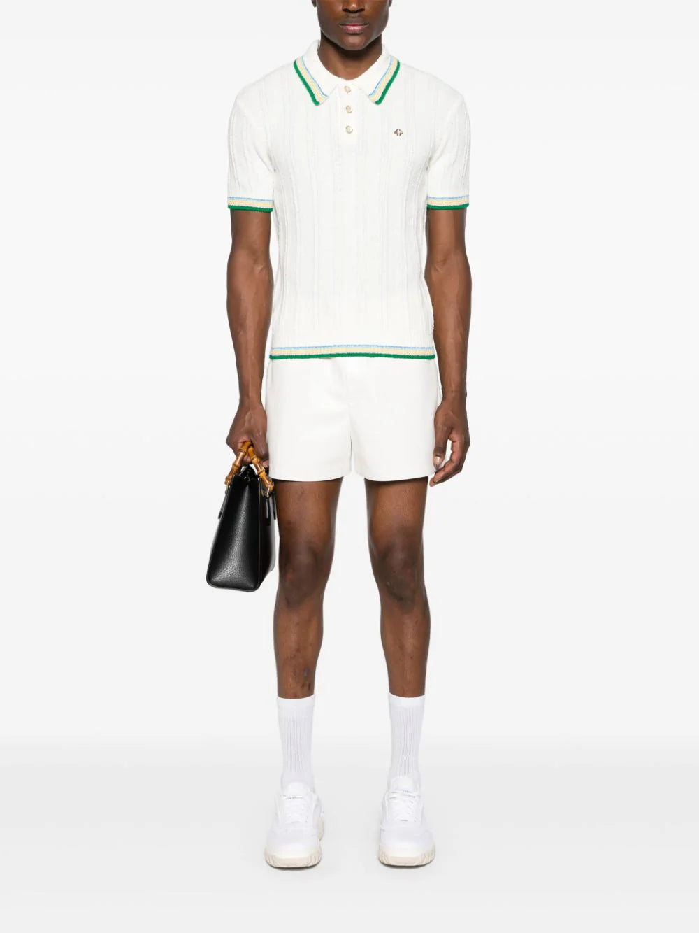 CASABLANCA Bouclé Polo Shirt
