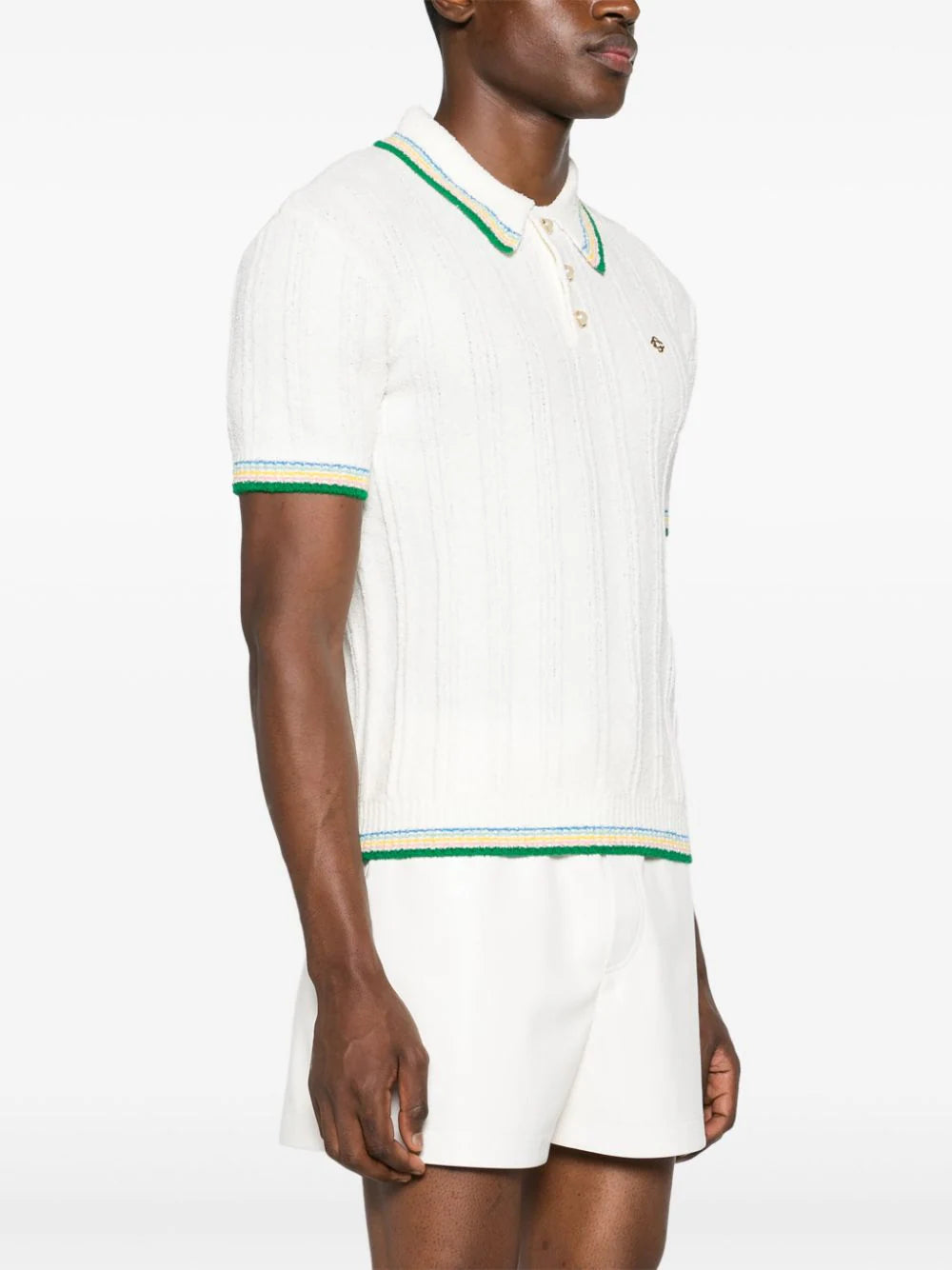 CASABLANCA Bouclé Polo Shirt