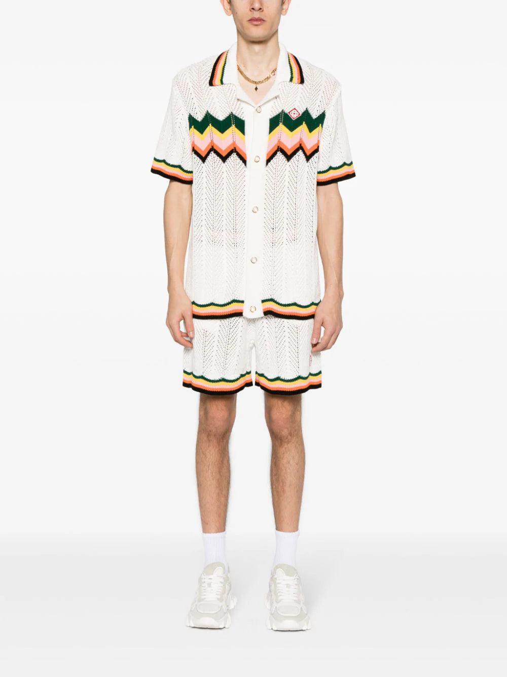CASABLANCA Chevron Lace Shirt