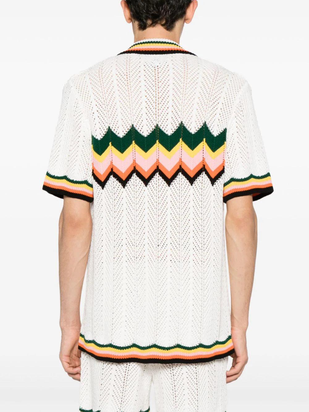 CASABLANCA Chevron Lace Shirt