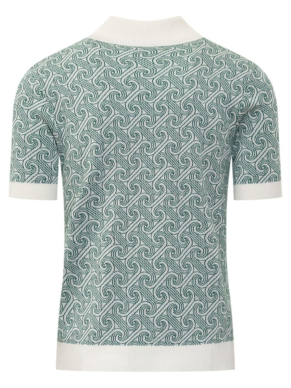 CASABLANCA Column Jacquard Monogram Polo Shirt