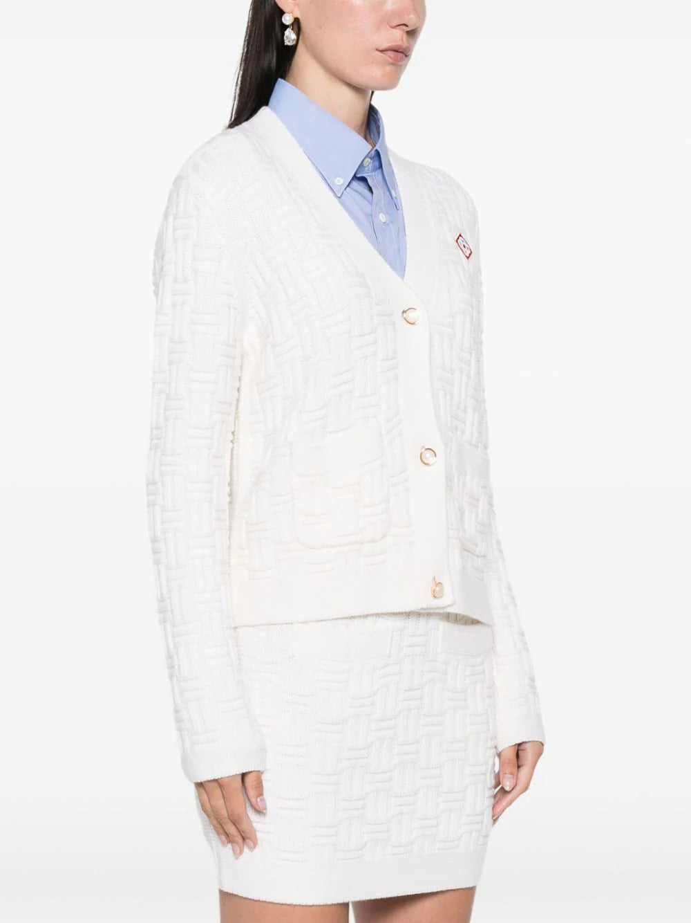 CASABLANCA Column Stitch Cardigan