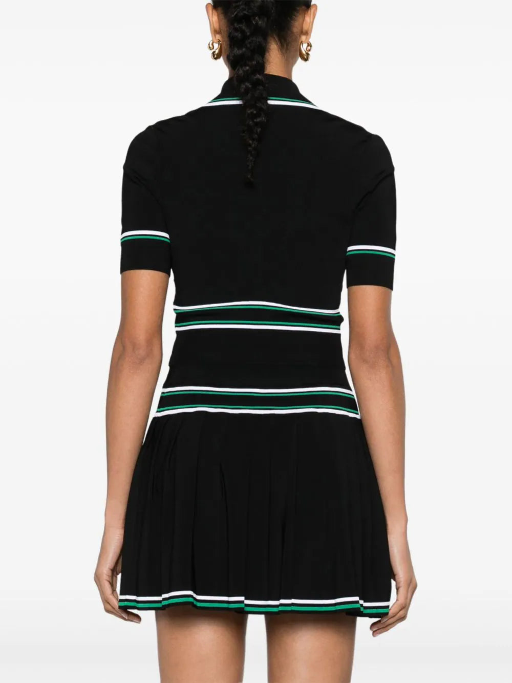 CASABLANCA Cropped Knit Polo Shirt