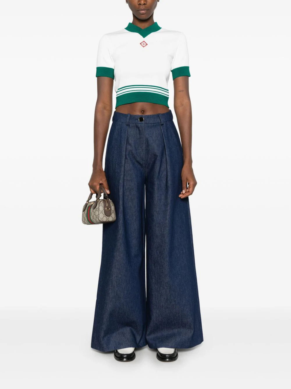 CASABLANCA Draped Tennis Top