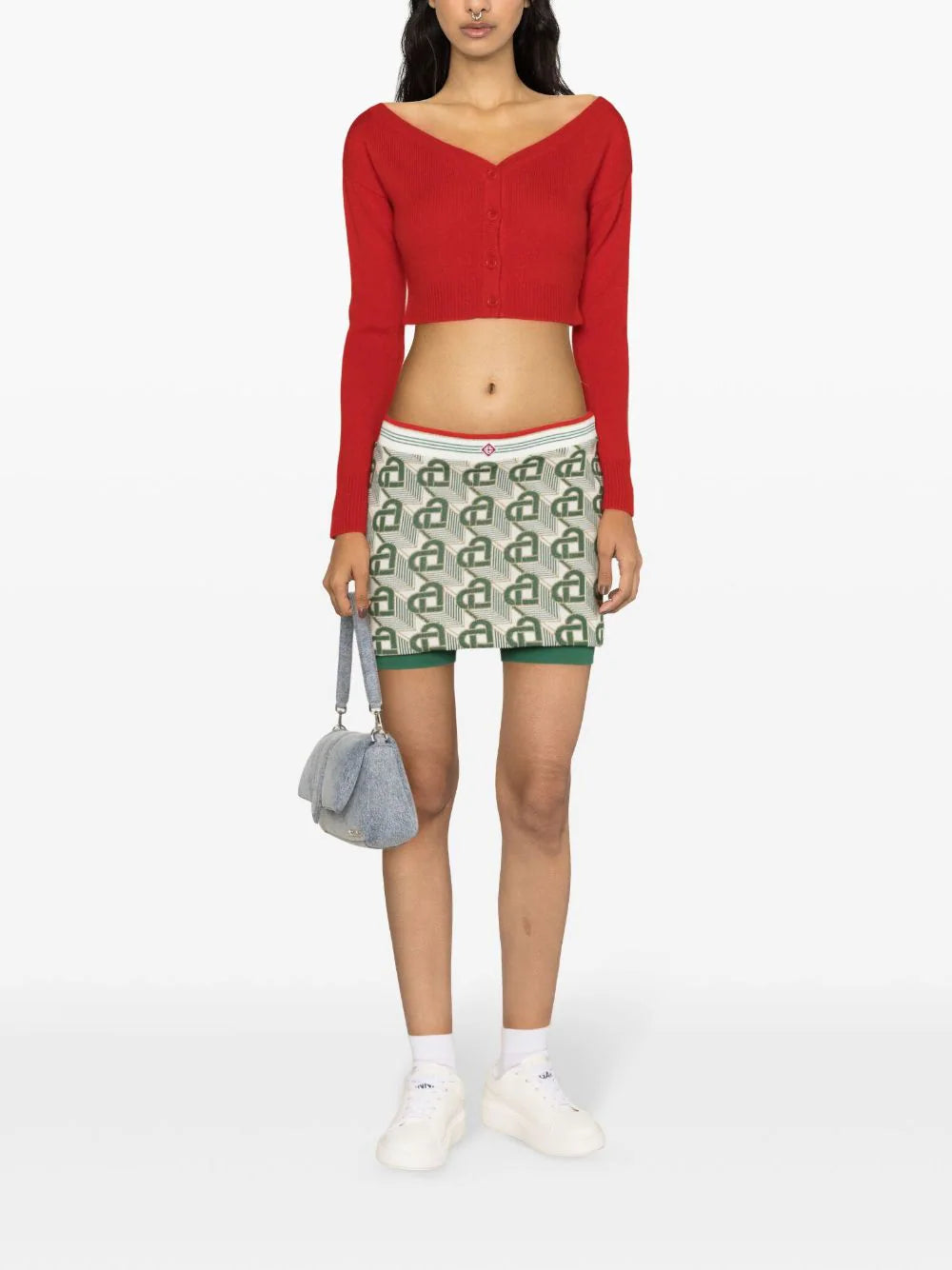 CASABLANCA Heart Monogram Skirt