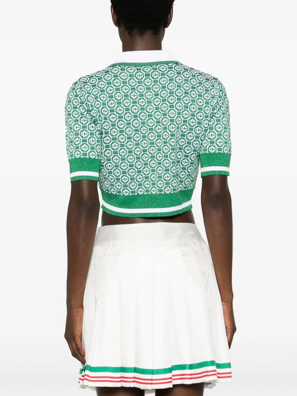 CASABLANCA Lurex Jacquard Polo
