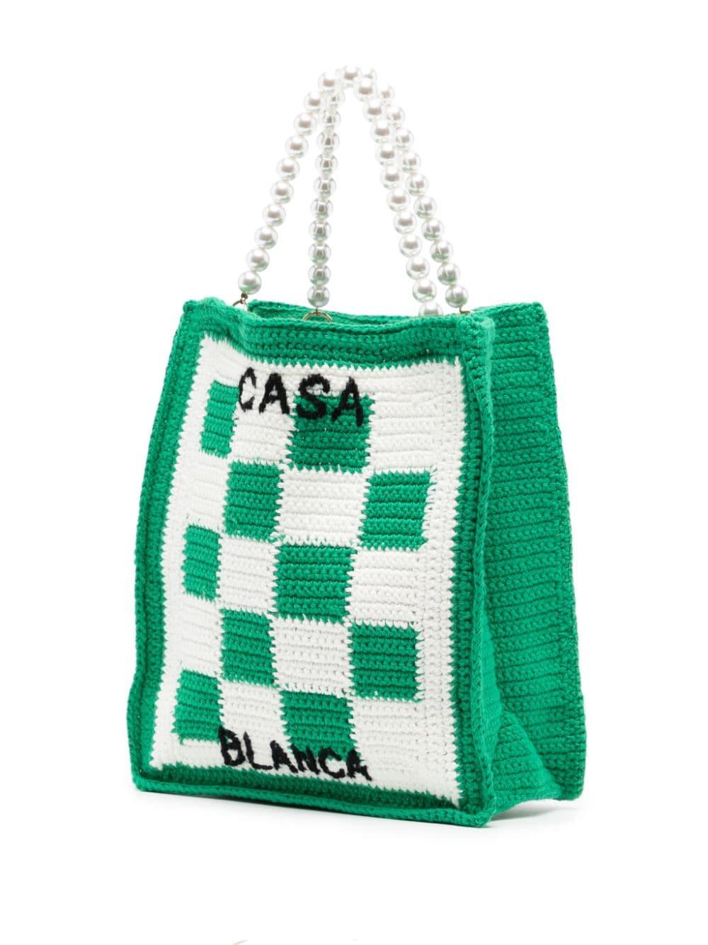 CASABLANCA Mini Crochet Square Bag