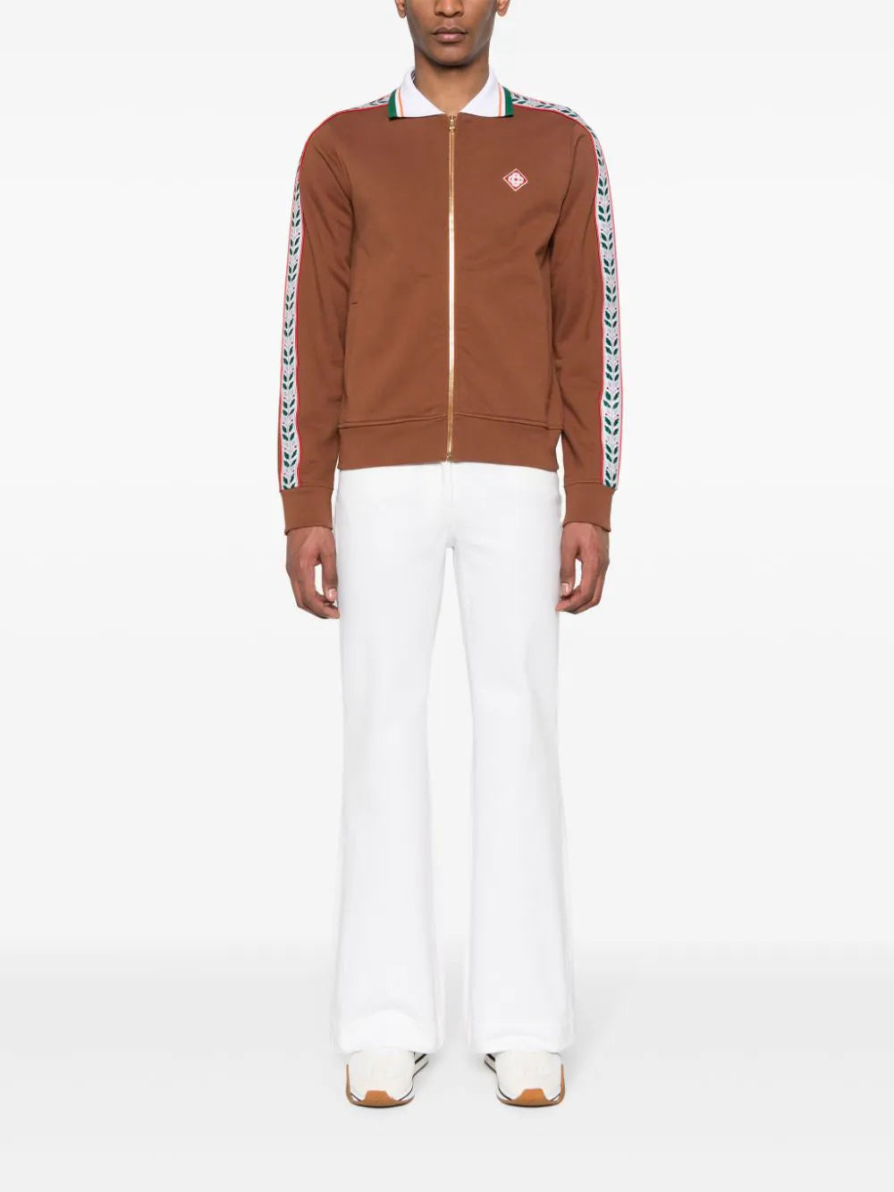 CASABLANCA Moto Sport Laurel Zip-up Sweatshirt