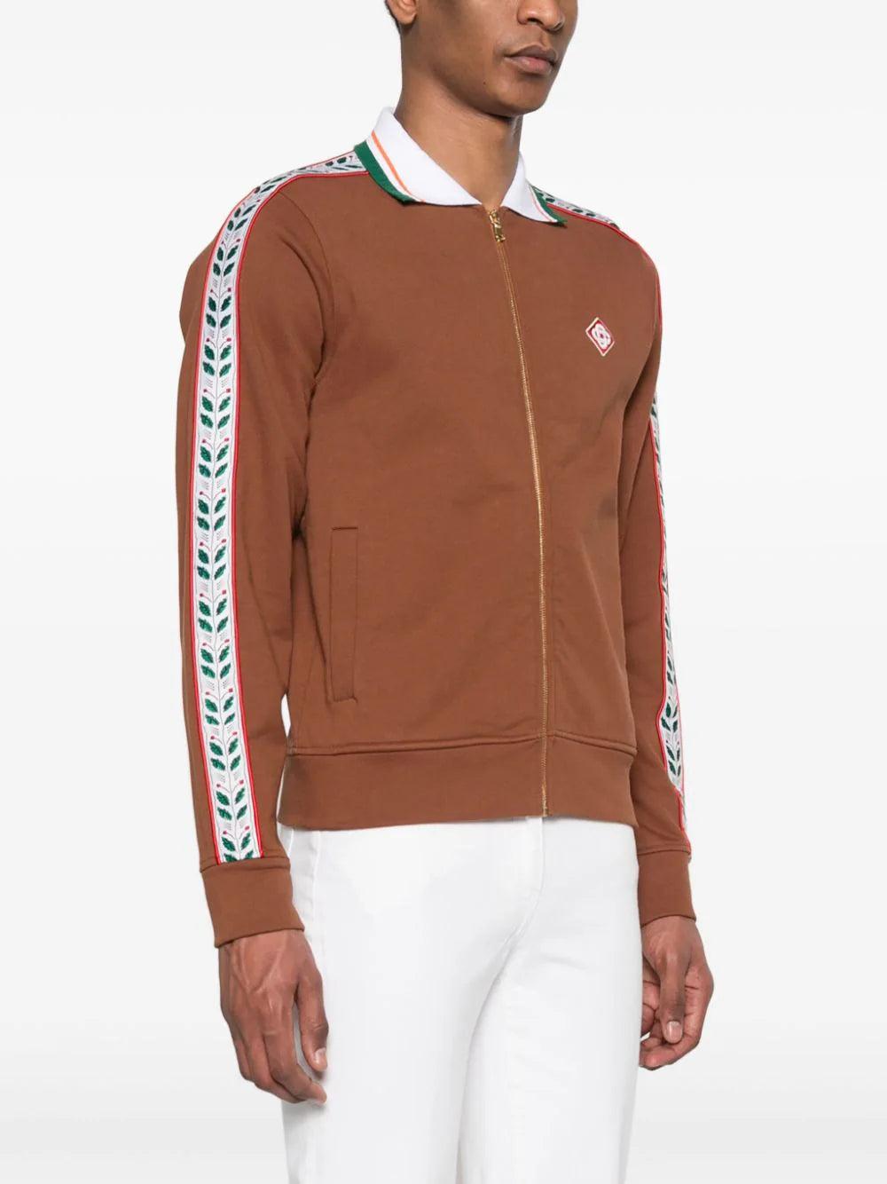 CASABLANCA Moto Sport Laurel Zip-up Sweatshirt