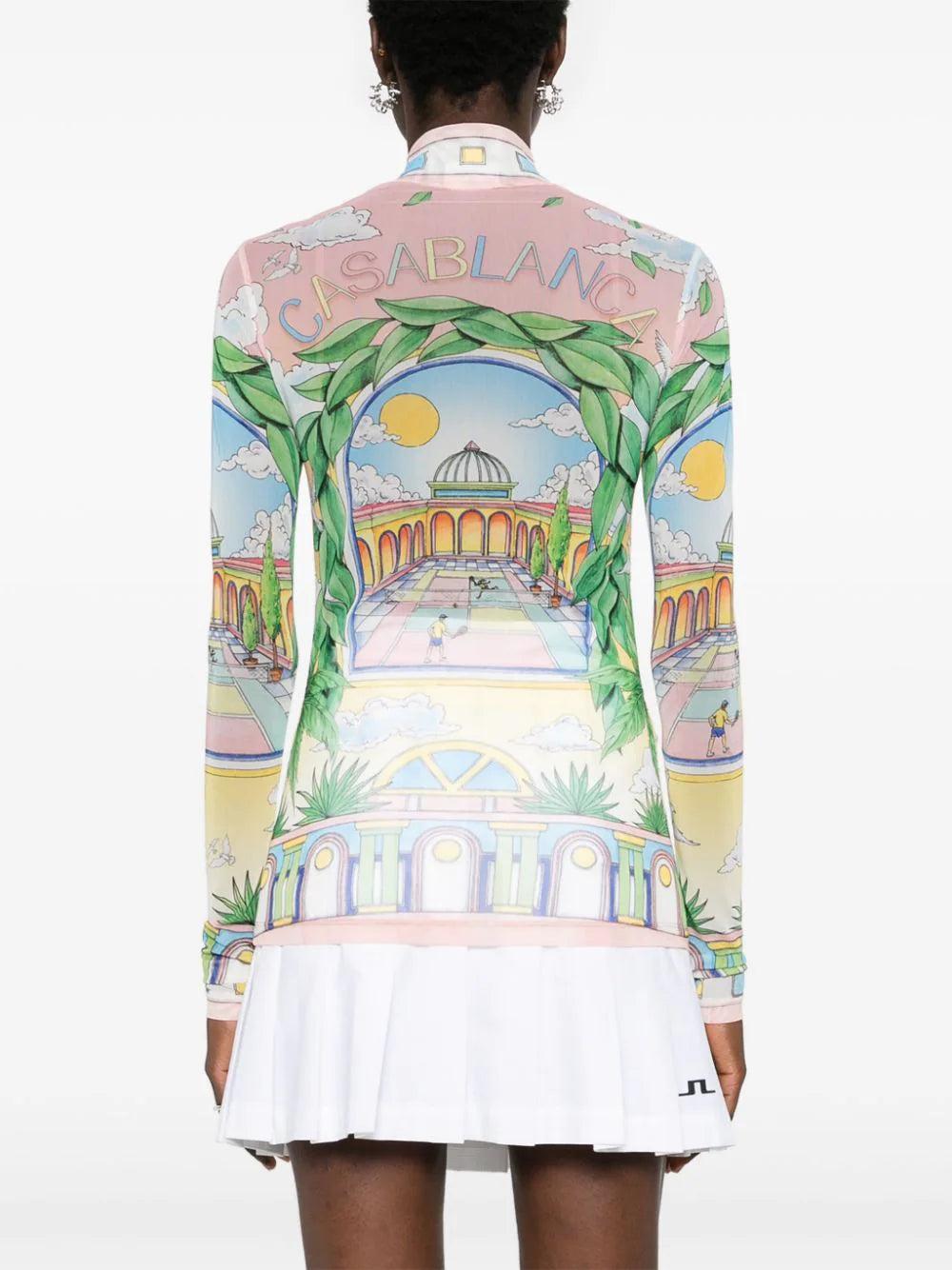 CASABLANCA Paysage Ideal Mesh Top