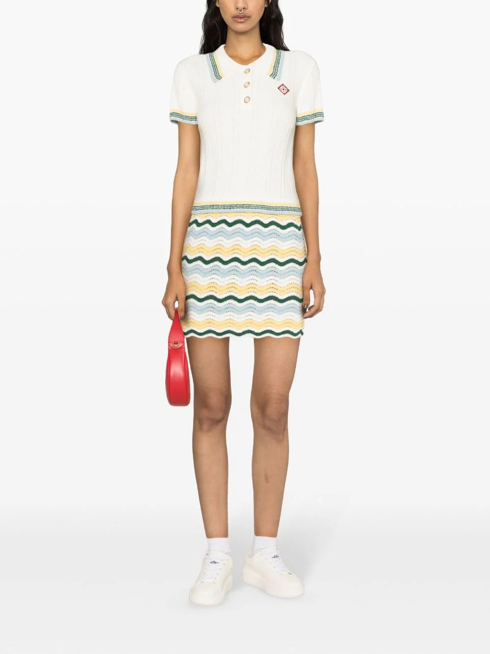 CASABLANCA Rib Boucle Polo Shirt