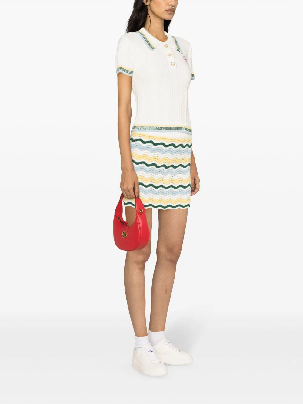 CASABLANCA Rib Boucle Polo Shirt