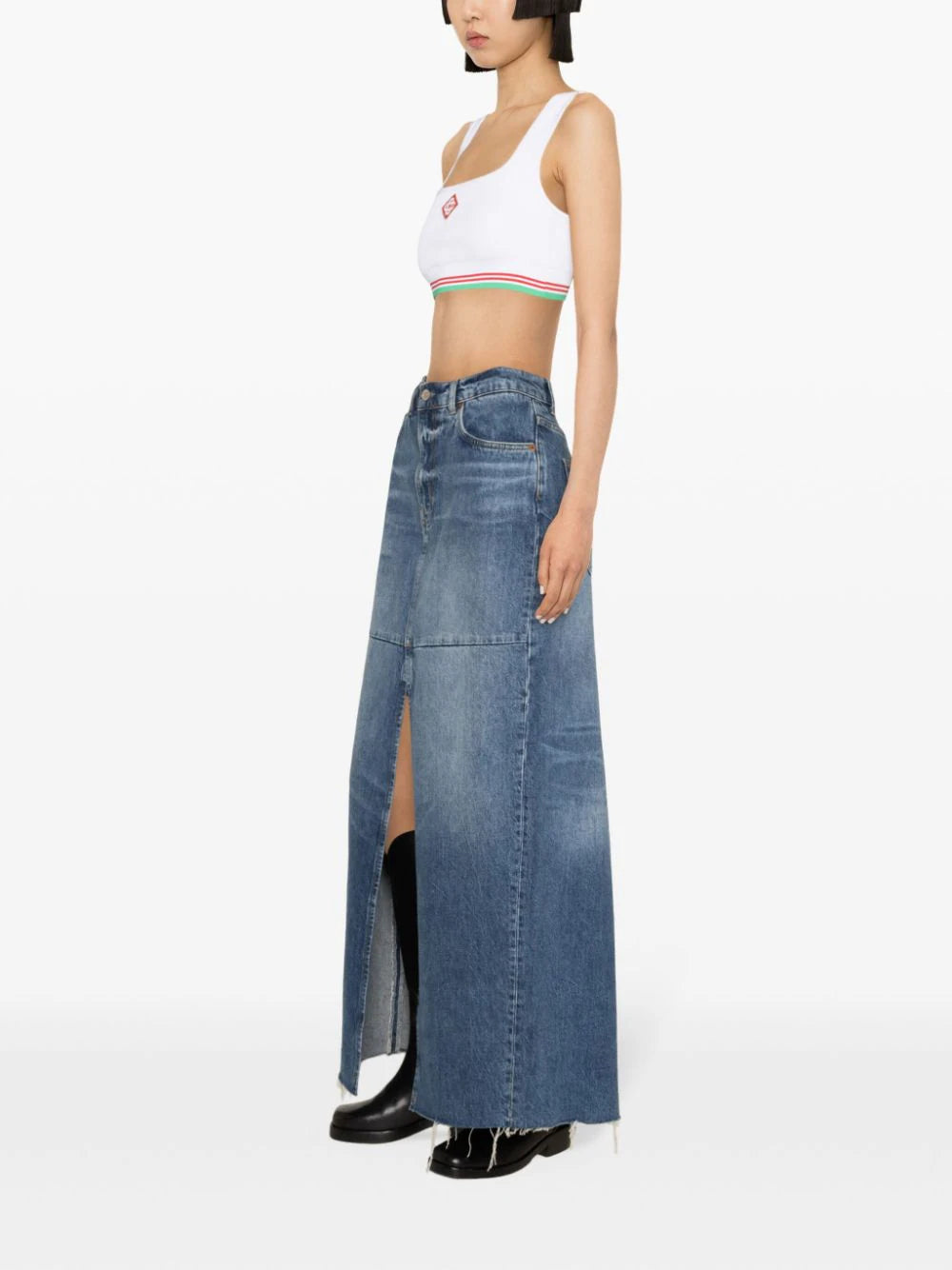 CASABLANCA Ribbed Crop Top
