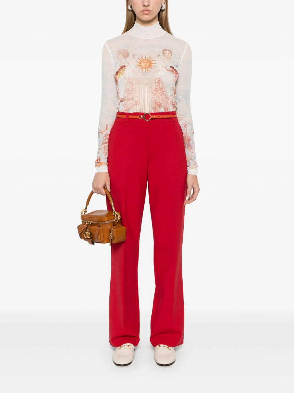 CASABLANCA Stretch Mesh Top