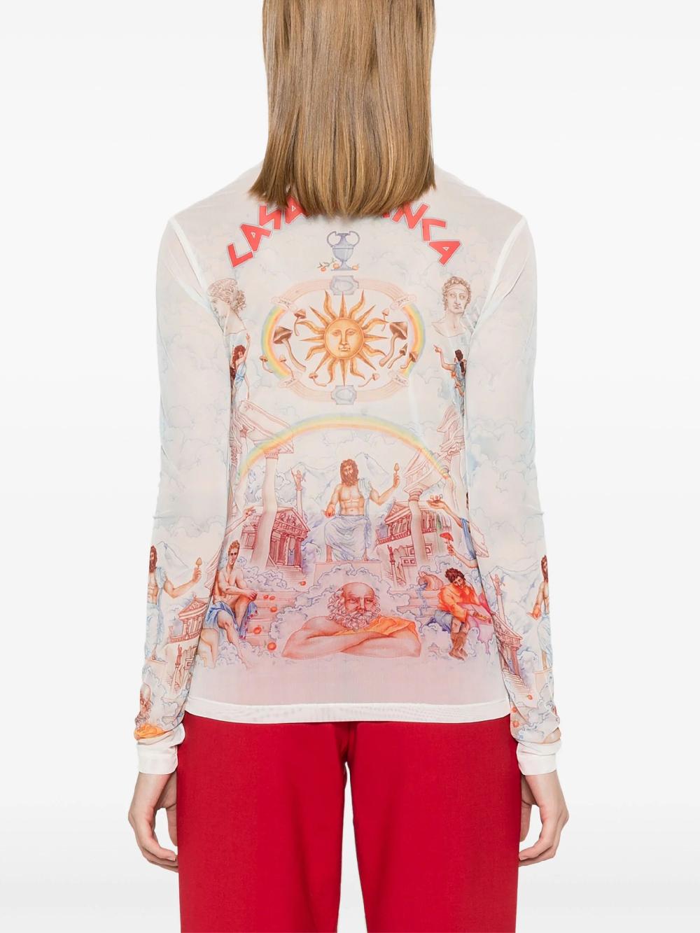 CASABLANCA Stretch Mesh Top