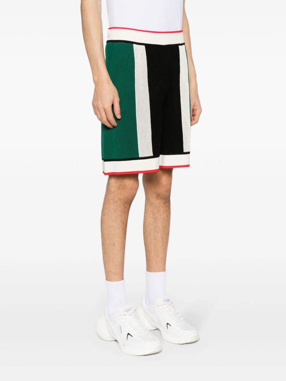 CASABLANCA Striped Mesh Shorts