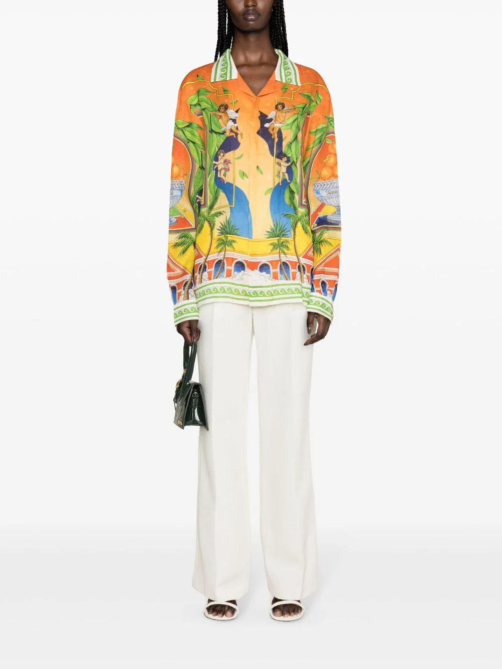 CASABLANCA Trophy Orange Shirt