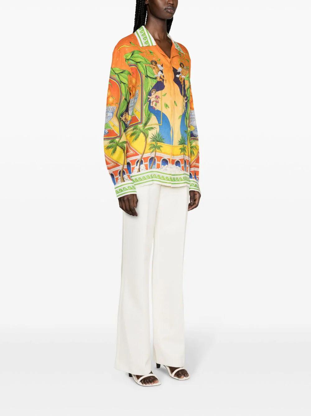 CASABLANCA Trophy Orange Shirt