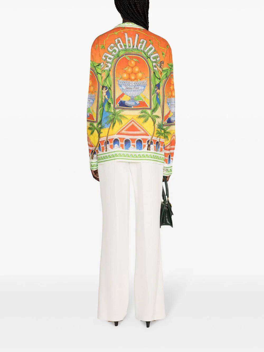 CASABLANCA Trophy Orange Shirt