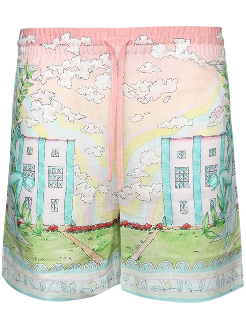 CASABLANCA Vase linen shorts