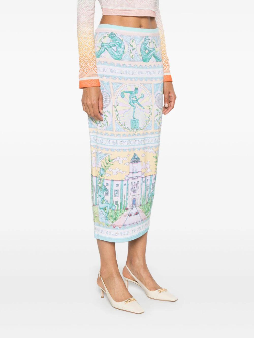 CASABLANCA Vase Midi Pencil Skirt