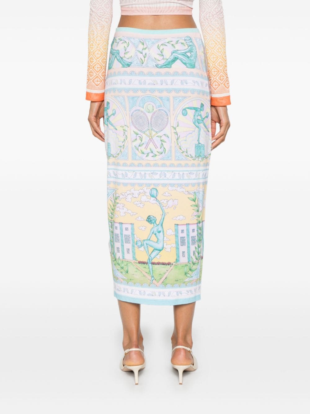 CASABLANCA Vase Midi Pencil Skirt