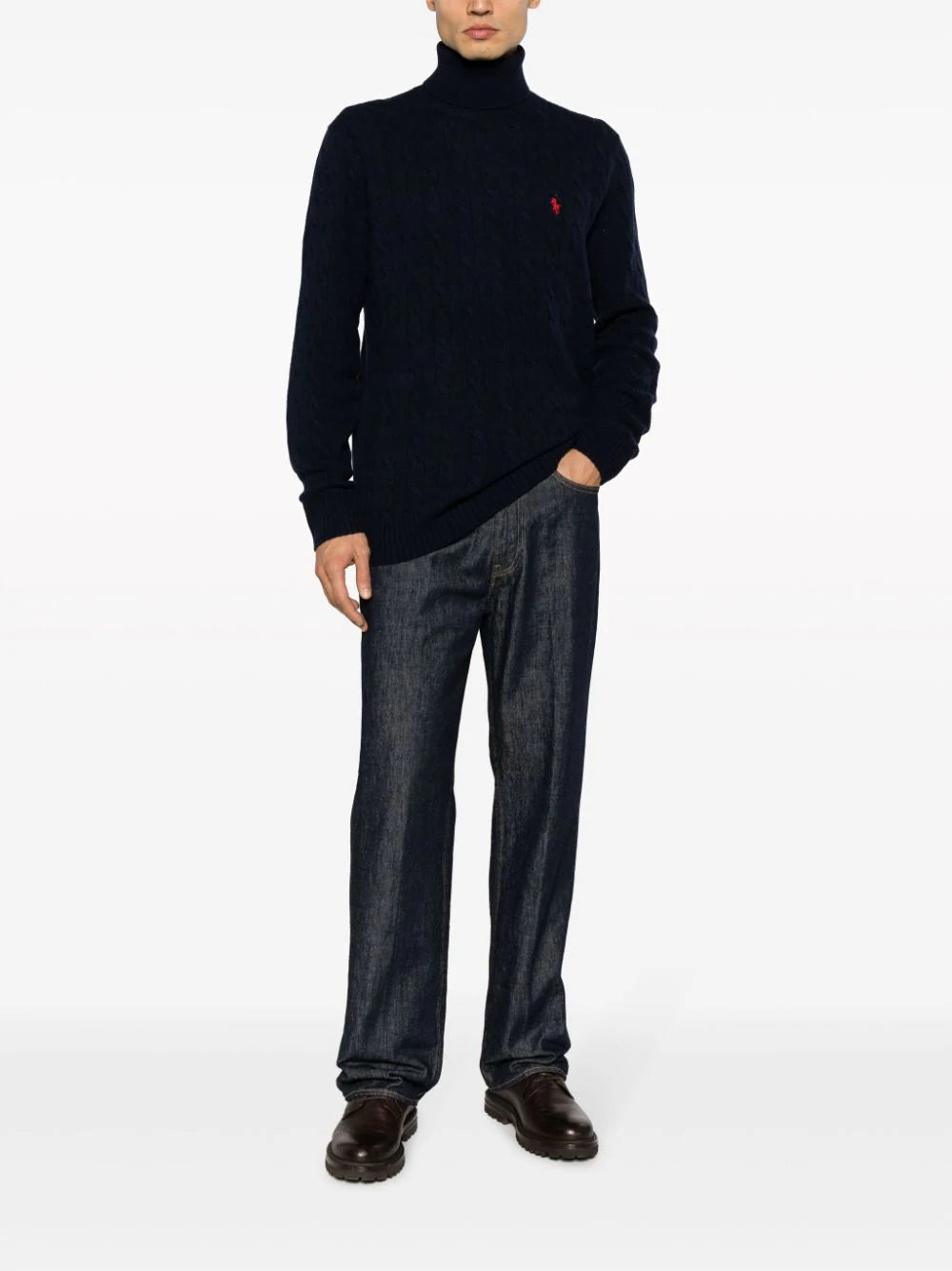 POLO RALPH LAUREN Cashmere And Wool Cable Knit Turtleneck