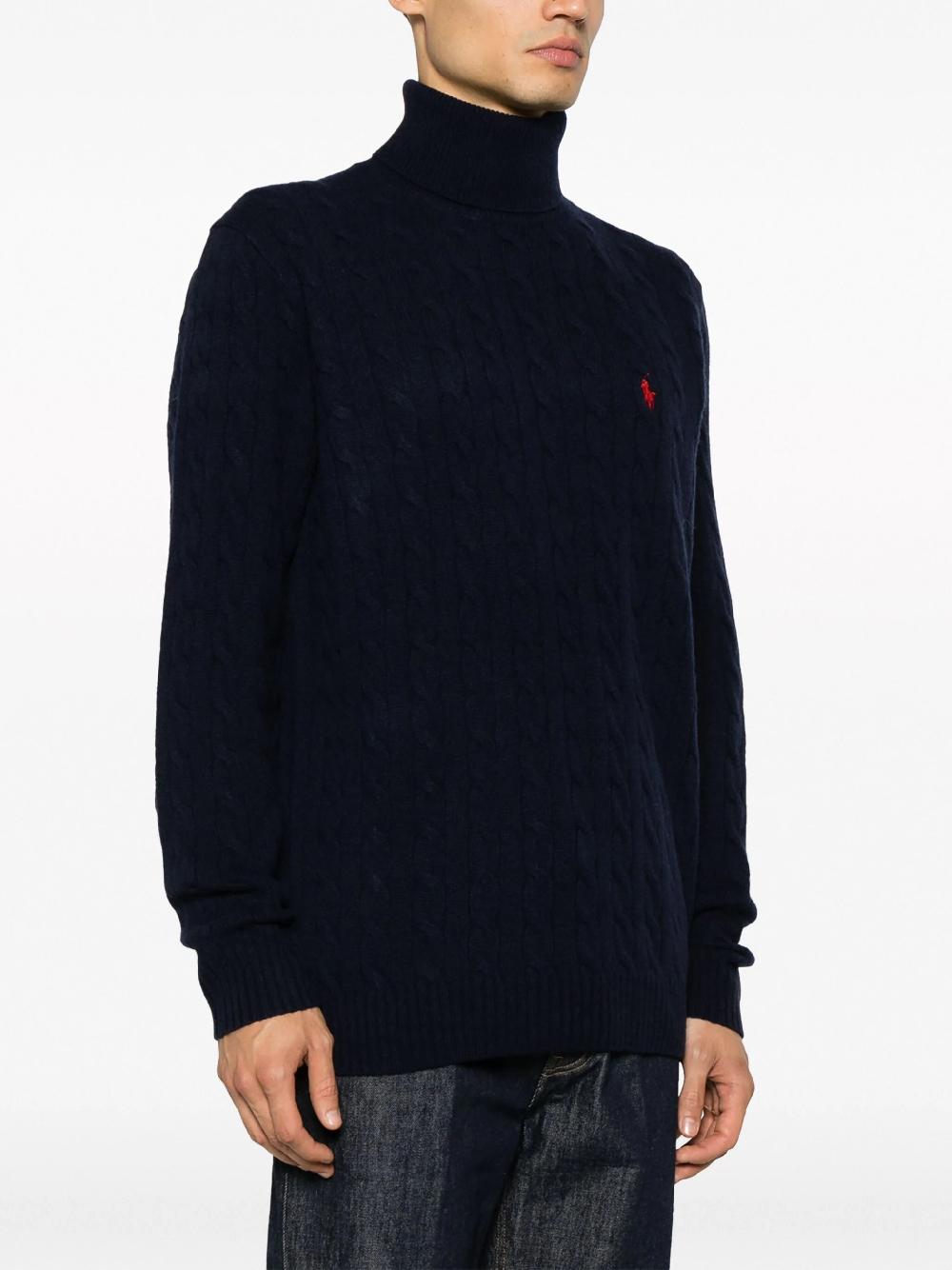 POLO RALPH LAUREN Cashmere And Wool Cable Knit Turtleneck
