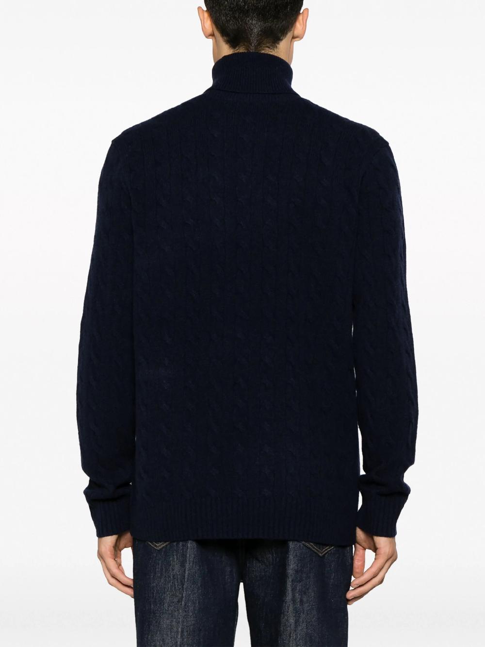 POLO RALPH LAUREN Cashmere And Wool Cable Knit Turtleneck