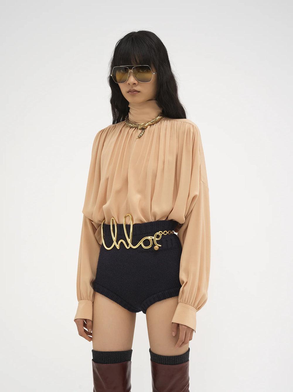 Chloé Boxy Lavallière Blouse