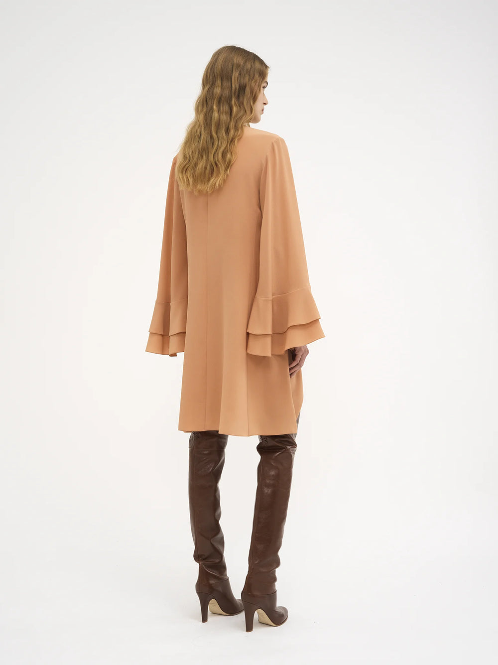 Chloé Fluid Short Dress In Organic Crêpe De Chine