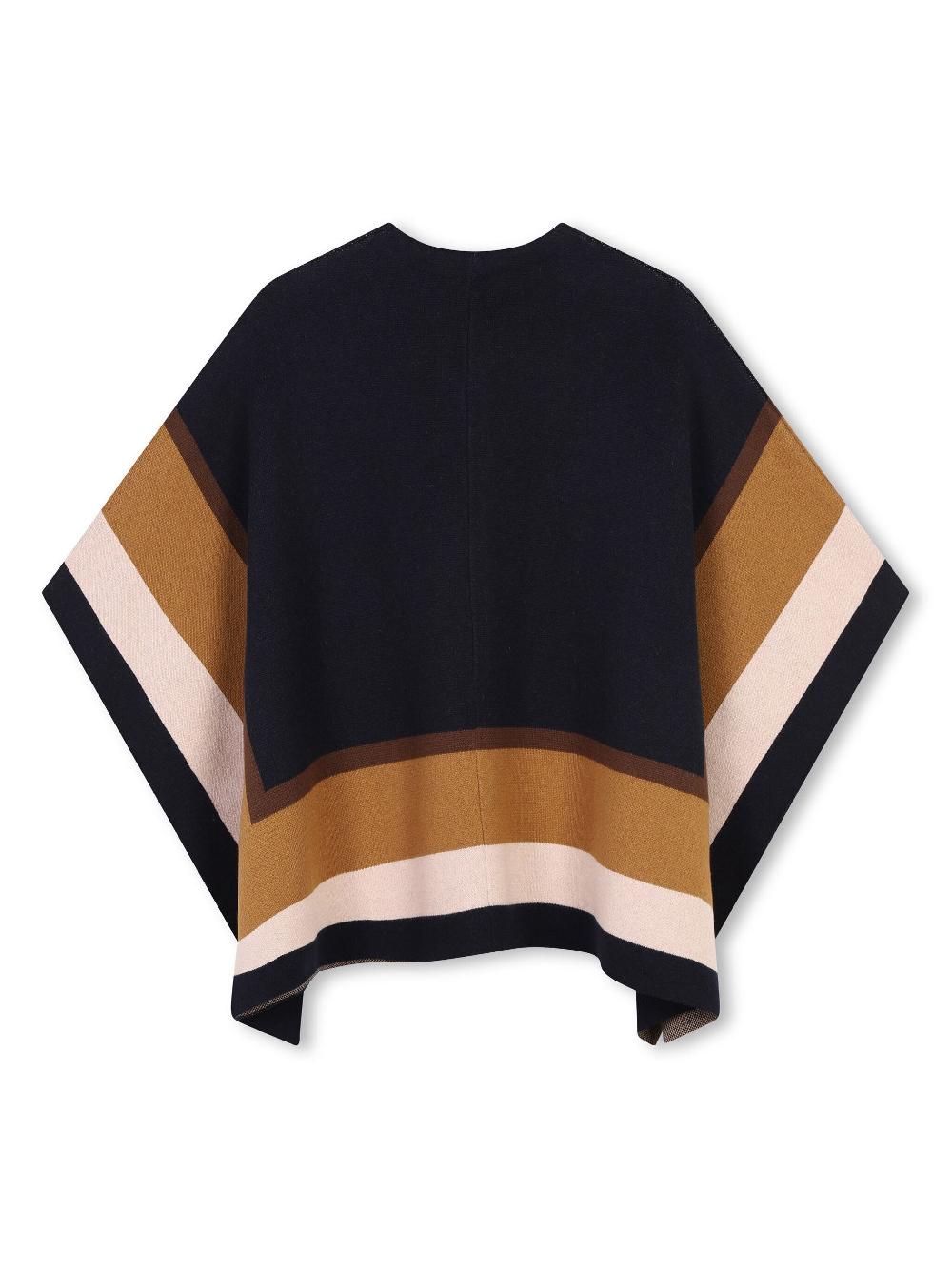 Chloé Kids Cape With Jacquard Logo