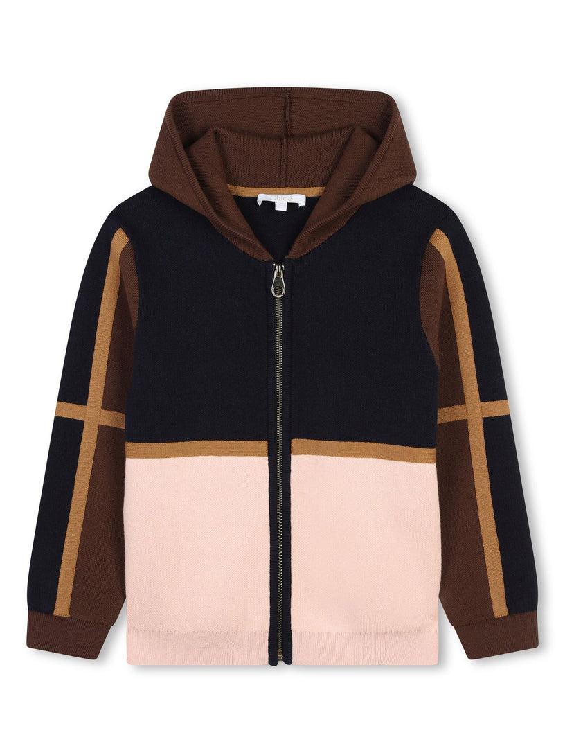 Chloé Kids Cardigan with color-block design