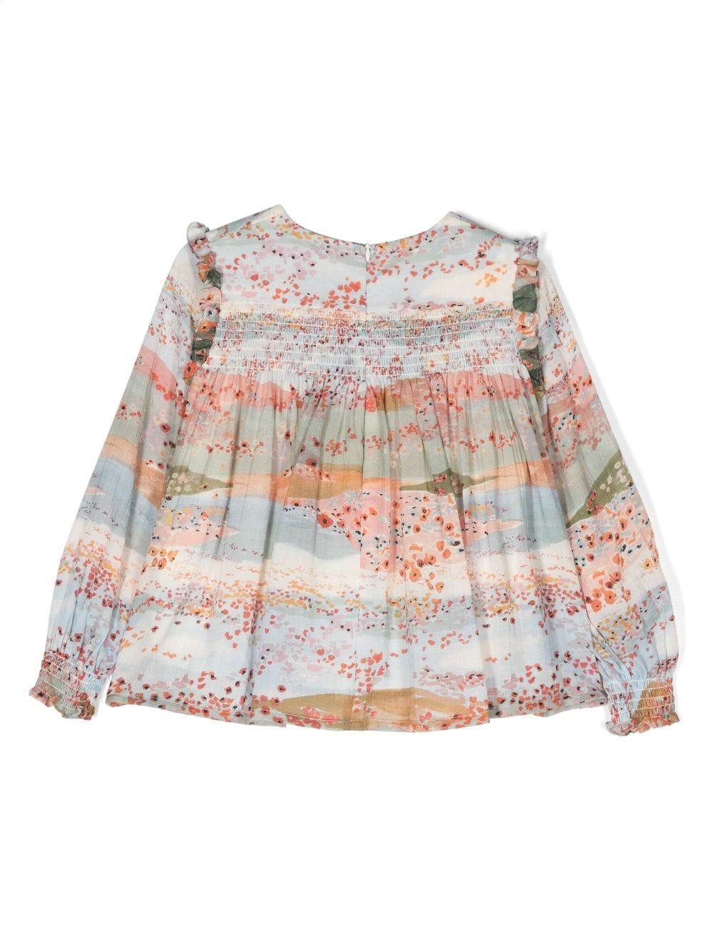 Chloé Kids Ceremony Graphic-print Blouse