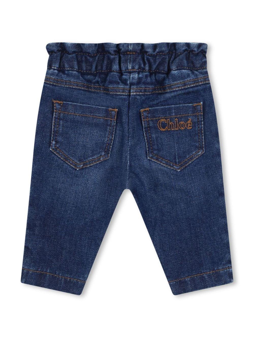 Chloé Kids Logo-embroidered Braided Jeans