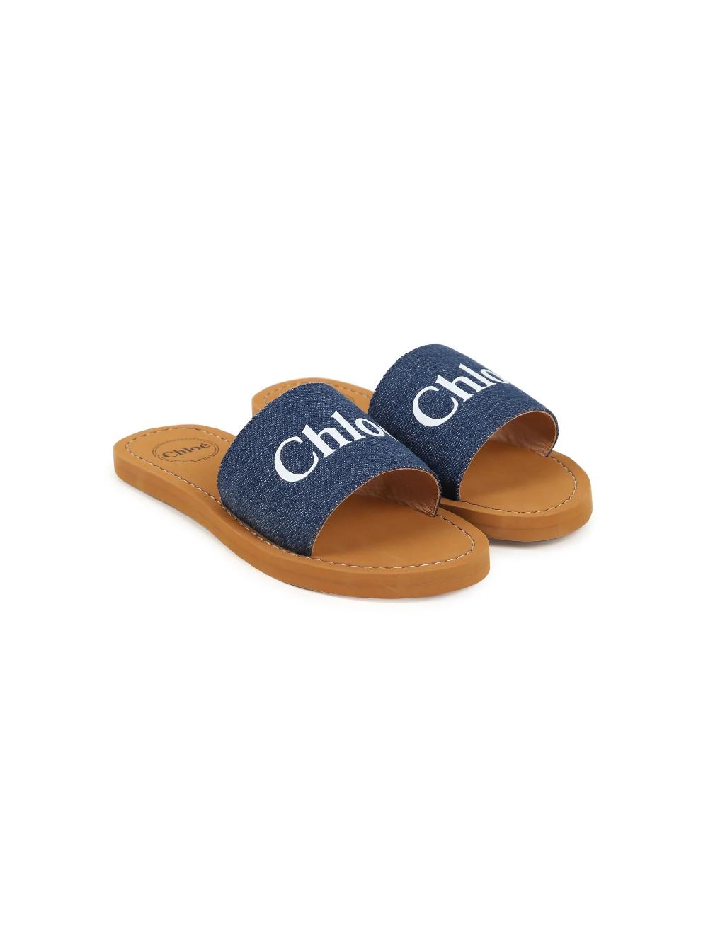 Chloé Kids Logo Slippers
