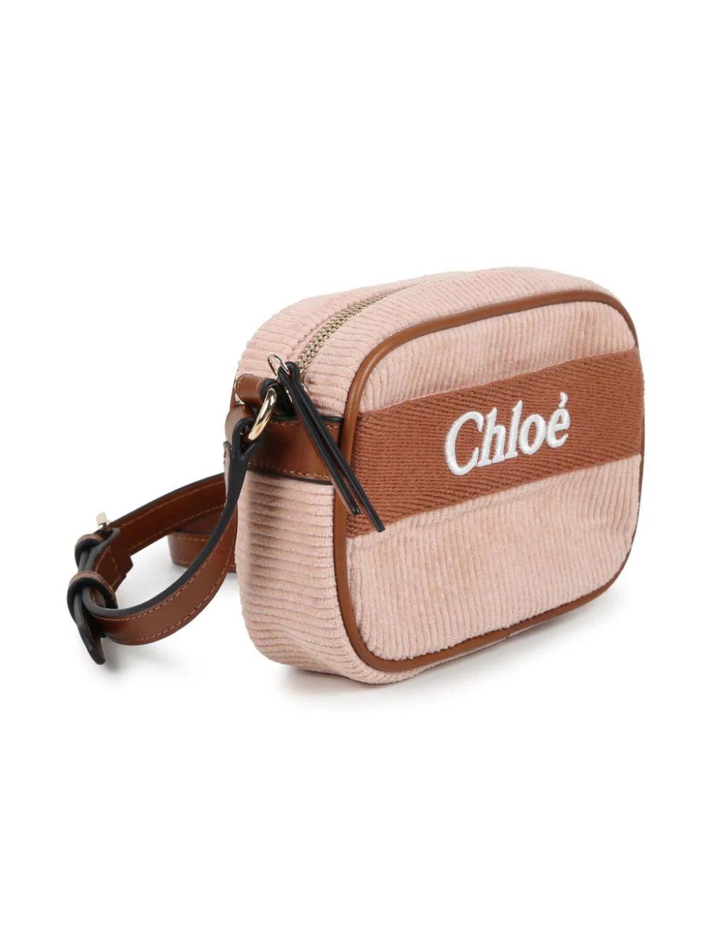 Chloé Kids Shoulder Bag With Embroidery