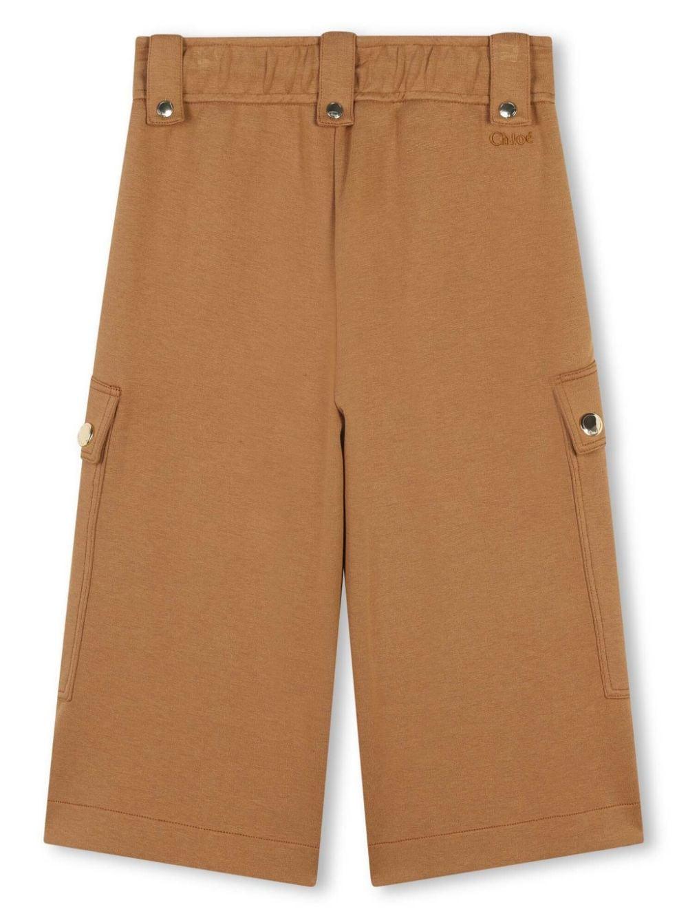 Chloé Kids Wide-leg Cargo Trousers