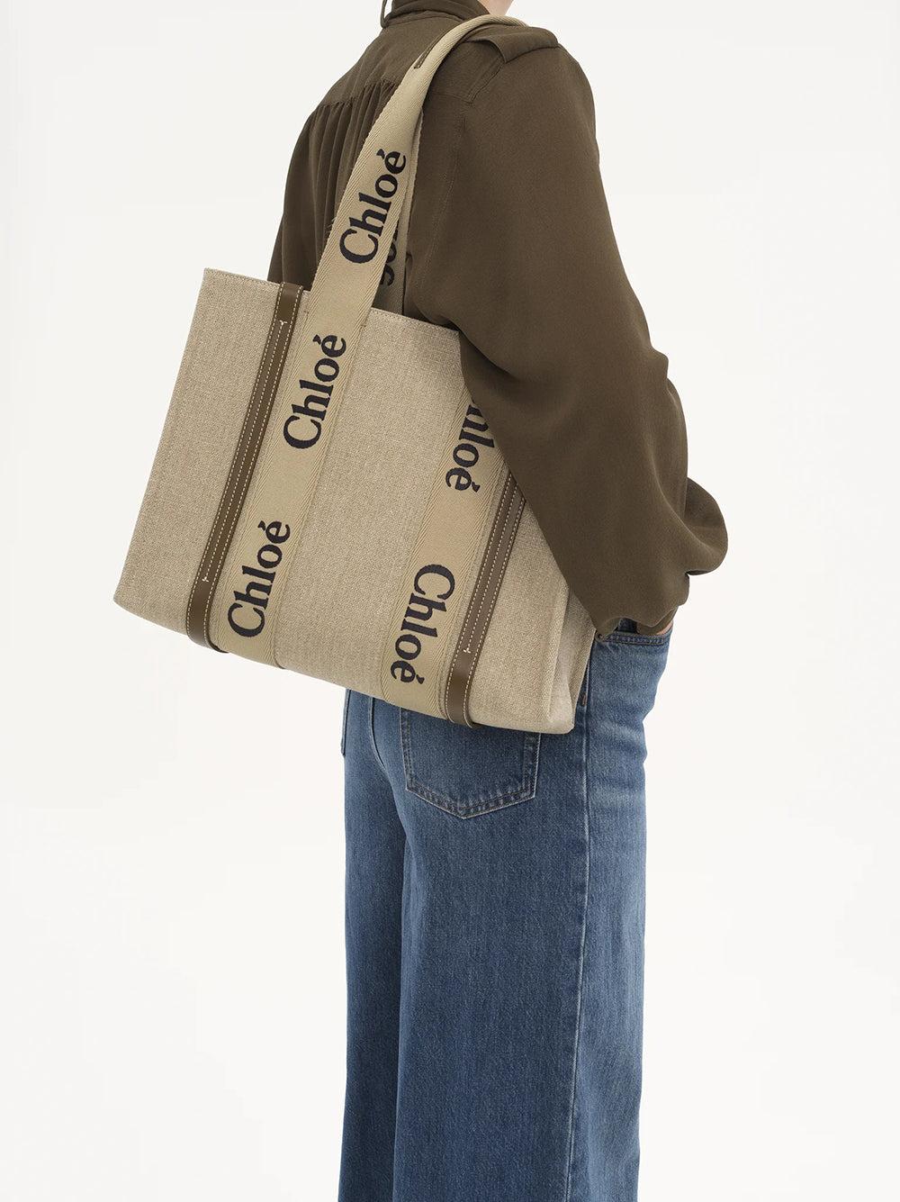 Chloé Linen Tote Bag Woody