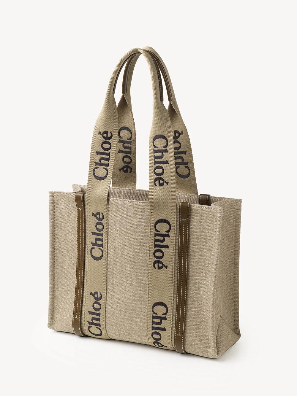 Chloé Linen Tote Bag Woody