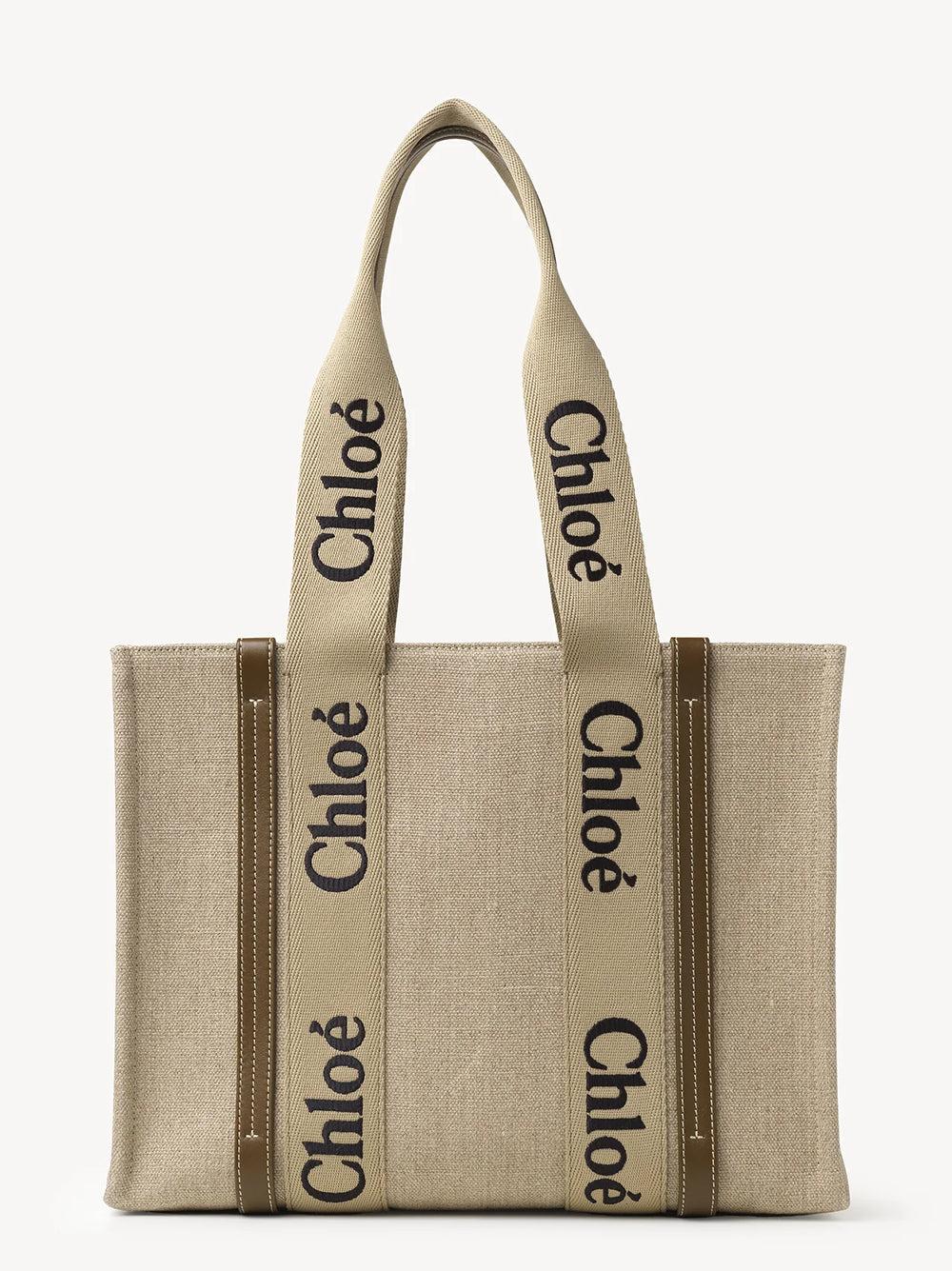 Chloé Linen Tote Bag Woody
