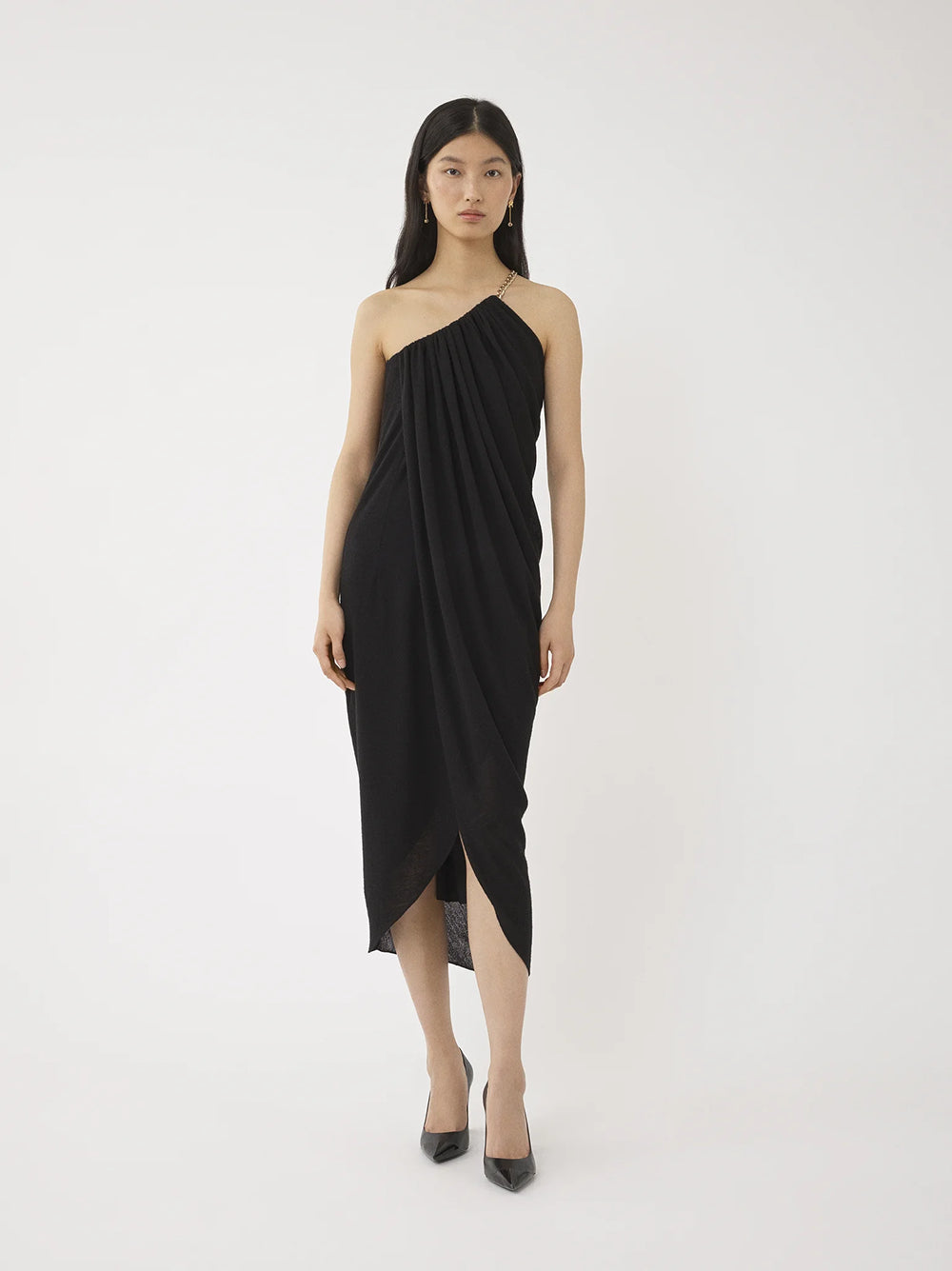 Chloé One-shoulder Midi Dress